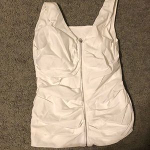 White zip up top